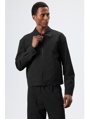Antioch Siyah Çizgili Mevsimlik Erkek Mont