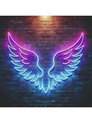 Neonled Melek Kanatları - Boy:6 Neon LED Dekoratif Aydınlatma