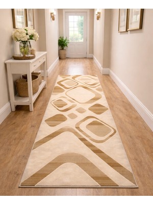 Padişah Halı Nepal Serisi %100 Akrilik 100X200 Bej Renk Seri Sonu Halı