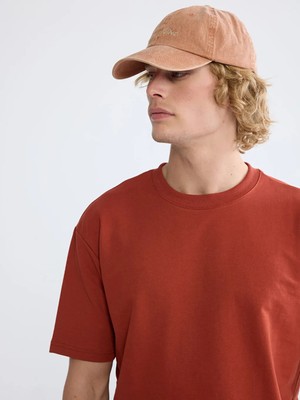 LC Waikiki Kahverengi Bisiklet Yaka Kısa Kollu Erkek Sweatshirt