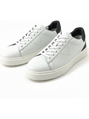 Lusive Hakiki Deri Beyaz Bağcıklı Rahat Günlük Erkek Ayakkabı LUASS28AL0042