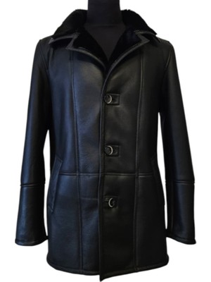 Asus Deri - Hakiki Kuzu Kürkü Erkek Kaban - Jak