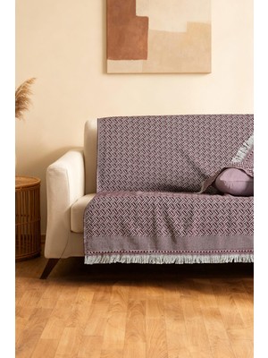 Soley Serge | Jakarlı Saçaklı Koltuk Örtüsü | 170X205 cm