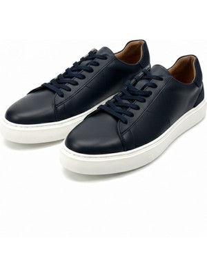 Lusive Hakiki Deri Lacivert Bağcıklı Rahat Günlük Erkek Ayakkabı LUASS28AL0042