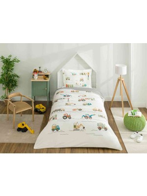 Özdilek Nevresim Takımı  Fitted Çarşaflı Ranforce Tek Kişilik Mavi Work Zone