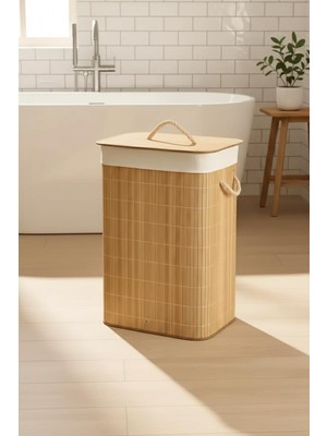 Casalinda Nat. Dikt.bambu Kat.camasır Sepetı 72 Lt