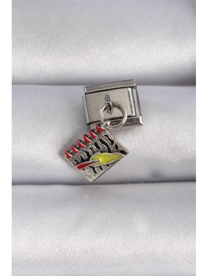 Prativas 316L Çelik Gümüş Renk Sallantı Defter Figür Nomination Charm – PRT3500EB02692