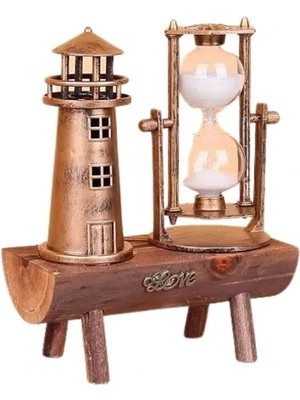 Shopwave Hediyelik Kum Saati Retro Dekoratif Deniz Feneri Kum Saati