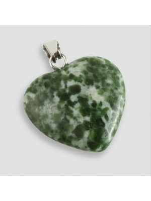 Zero Land Matrixzn Akik Kalpli Doğaltaş Kolye Ucu - Yeşil