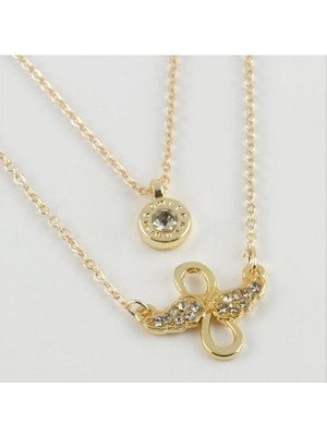 Zero Land Matrixzn Sonsuzluk Kanat Figürlü Yeni Sezon Ikili Kolye - Sarı