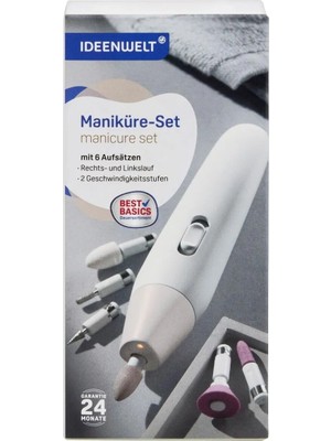 Ideen Welt Rose Gold Manikür ve Pedikür Seti 6 Başlık Yüksek Motor Gücü 2 Hız Seviyesi