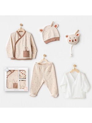 Andywawa AC25020 Adventurous Bear 5'li Hastane Çıkışı Beige