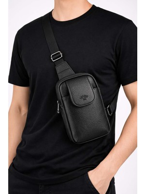 Derise Club Erkek Siyah Omuz Çantası Göğüs Çantası Body Bag Çanta