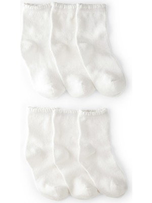 Carter's Kız Çocuk Çok Renkli 6'lı Çorap Yumuşak Pamuk Karışımı Kaydırmaz Tabanlı