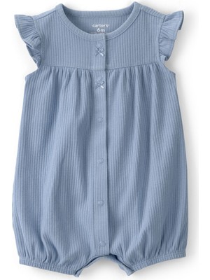 Carter's Kız Bebek Kısa Tulum 3 Ay-24 Ay Mavi