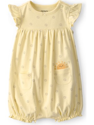 Carter's Kız Bebek Kısa Tulum 3 Ay-24 Ay Sarı