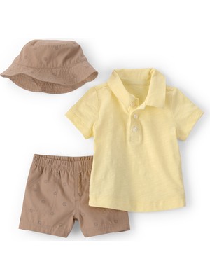 Carter's Erkek Bebek Alt Üst Set 3 Ay-24 Ay Sarı