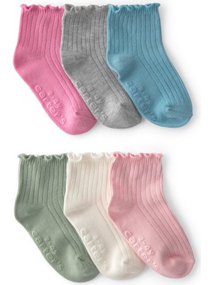Carter's Küçük Kız Çocuk 6lı Çorap 2 Yaş-4 Yaş Çok Renkli