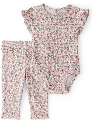 Carter's Kız Bebek Body Pantolon Set 3 Ay-24 Ay Çok Renkli