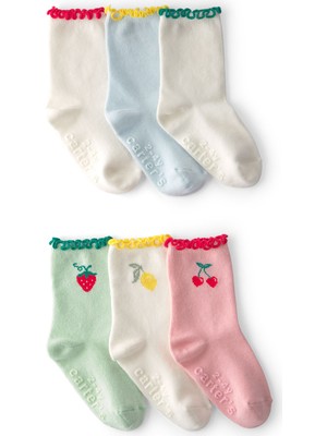 Carter's Küçük Kız Çocuk 6lı Çorap 2 Yaş-4 Yaş Çok Renkli