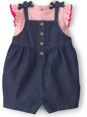 Carter's Kız Bebek Salopet Set 3 Ay-24 Ay Mavi