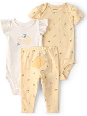 Carter's Kız Bebek 3lü Set Yenidoğan-24 Ay Sarı