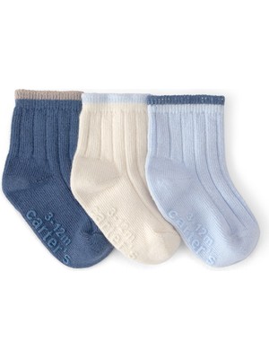 Carter's Erkek Bebek 3lü Çorap Yenidoğan-24 Ay Çok Renkli