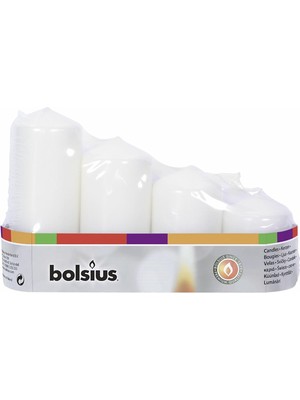 Nexa Beyaz Renkte 4'lü Blok Sütun Mum - 48MM x 60/80/100/120MM