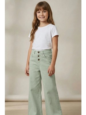 Mutlu Kids Kız Çocuk Wide Leg Kot Pantolon