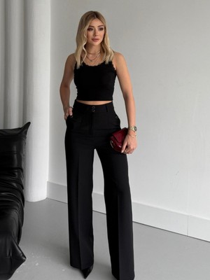 Vuntal Çift Düğmeli Şık Pantolon