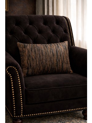 Lena Maison Haliç Kırlent Kılıfı Vizon Çizgili 30X47 cm