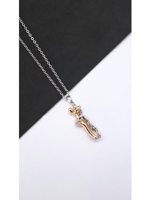 Serenity Sarılan Çift Figür Çelik KOLYE02