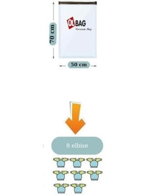 Ülbag (3 Adet) Orta Boy (50 cm x 70 Cm) Vakumlu Poşet - Vakumlu Hurç - Vakumlu Torba