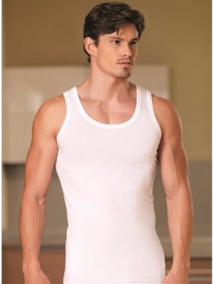 Seher Beyaz Erkek Atlet %100 Pamuklu 12'li Paket Rahat Kesim Ve Nefes Alabilir Özellikte