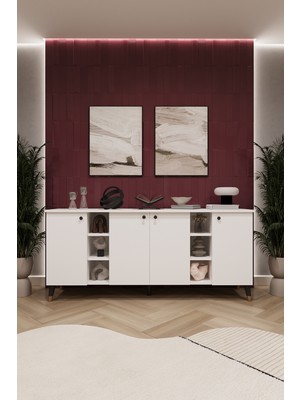 Asra Trend Lüks Konsol TV Ünitesi %100 MDF Salon ve Yemek Odası Ünitesi KNSL05