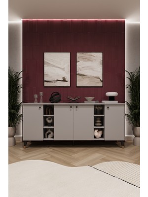 Asra Trend Lüks Konsol TV Ünitesi %100 MDF Salon ve Yemek Odası Ünitesi KNSL05