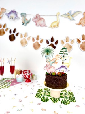 Fluparty Dinazor Pasta Süsü – Dinozor Figürlü Pasta Üstü Süsleme