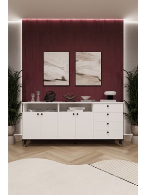 Asra Trend Lüks Konsol TV Ünitesi %100 MDF Salon ve Yemek Odası Ünitesi KNSL06