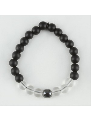 Zero Land Matrixzn Onix-Buzlu Kuars Doğaltaş Bileklik - Beyaz