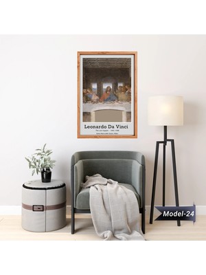 Akıllı Kağıt Son Akşam Yemeği Tablo - Poster Dünyaca Ünlü ( Model-24)