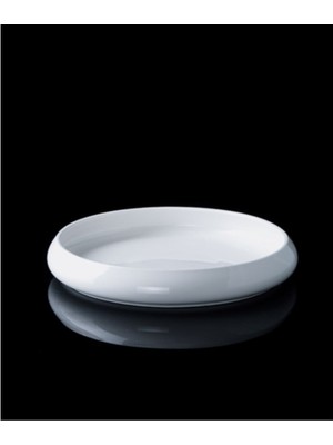 Acar 24X3,8 cm Yuvarlak Servis Tabak SCT-21-0220 1 Adet Beyaz Porselen Malzeme