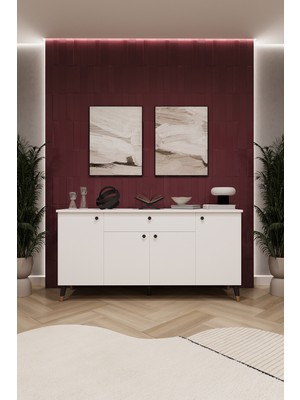 Asra Trend Lüks Konsol TV Ünitesi %100 MDF Salon ve Yemek Odası Ünitesi KNSL03