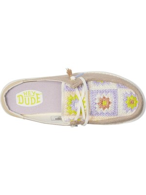 Hey Dude Kadın Wendy Slip Cottage Crochet Terlik Konforlu Kullanım Alanı İçin Hafif Malzeme