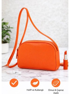 Colorshere Yeşil Colorshere Turuncu Askılı Çapraz Kullanıma Uygun Omuz Çantası