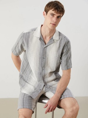 Lc Waikiki Yeni Sezon Regular Fit Kısa Kollu Çizgili Erkek Gömlek