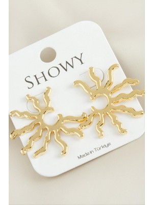 Zero Land Matrixzn Güneş Yeni Sezon Metal Küpe - Sarı