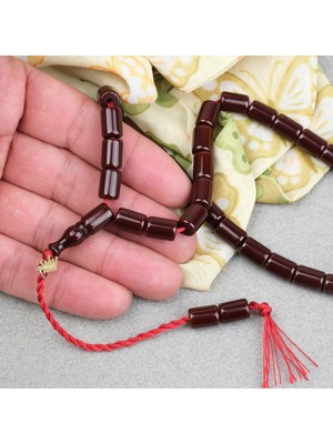 Lapisdo Omari Sıkma Kehribar Yumuşak Kesme Kesim Sistemli 7.5X10.5MM Tesbih