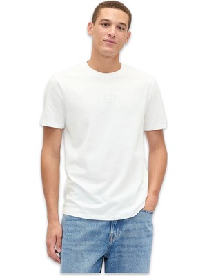 Gap 799323 V-Frch Mini Logo Tee New T Gri Erkek T-Shirt