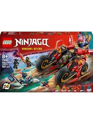 Savaş Aracı 71844-8 Yaş ve Üzeri Çocuklar Için 2 Motosikleti, 1 Jet ve 6 Minifigür Içeren 3’ü 1 Arada Oyuncak Yapım Seti, Doğum Günü Hediyesi (561 Parça)