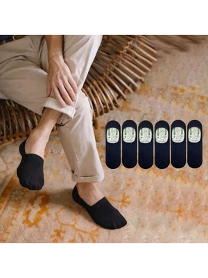 Kral Socks Erkek -  Bambu Babet Çorap Dikişsiz Parfümlü Silikonlu Babet Çorap